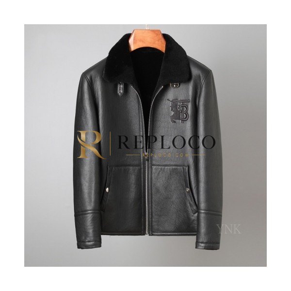 ✨[버버리]Burberry 2020 Mens Casual Leather Jackets - 버버리 2020 남성 캐쥬얼 가죽 자켓 Bur03516x.Size(m - 3xl).블랙