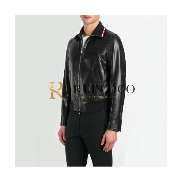 ✨Gucci 2019 Mens Logo Casual Leather Jacket - 구찌 2019 남성 로고 캐쥬얼 가죽 자켓 Guc01601x.Size(m - 3xl).블랙