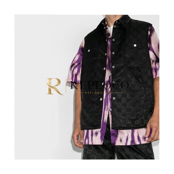 ✨[구찌]Gucci 2020 Mens Patch Logo Modern Vest - 구찌 2020 남성 패치 로고 모던 조끼 Guc03204x.Size(s - xl).블랙