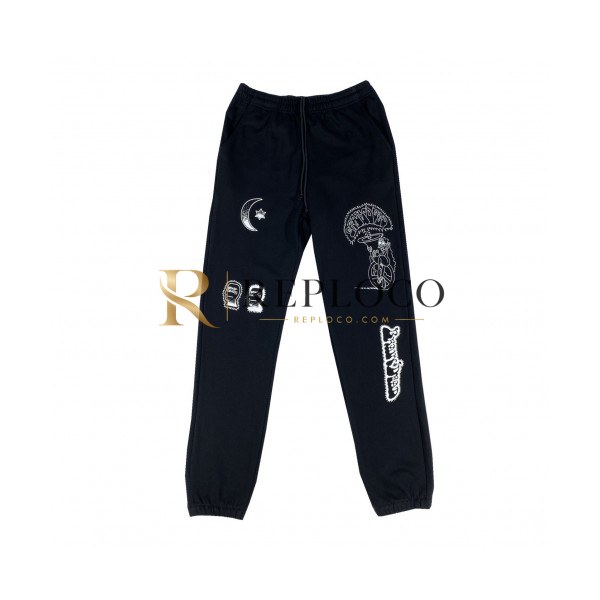 ✨[카니예 웨스트]Kanye west 2019 Mens Logo Cotton Pants - 카니예 웨스트 2019 남성 로고 코튼 팬츠 Kany0039x.Size(s - xl).블랙