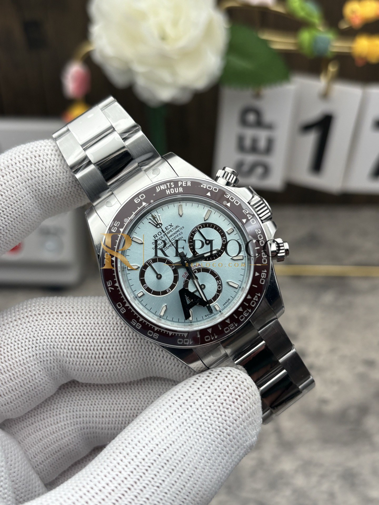 VS 공장 롤렉스 코스모그래프 데이토나 40mm 126506 아이스 블루 플래티넘 1:1 슈퍼클론 DD4131 무브먼트 - 이미지 5