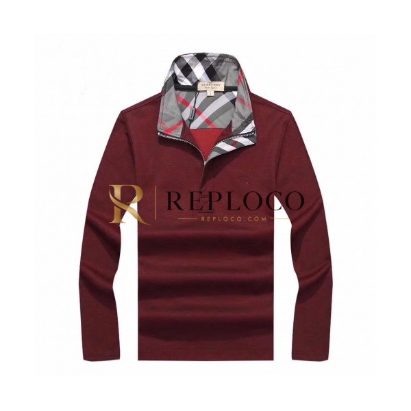 ✨[버버리]Burberry 2020 Mens Logo Casual Cotton Polo Tshirts - 버버리 2020 남성 로고 캐쥬얼 코튼 폴로 맨투맨 Bur02238x.Size(m - 3xl).버건디
