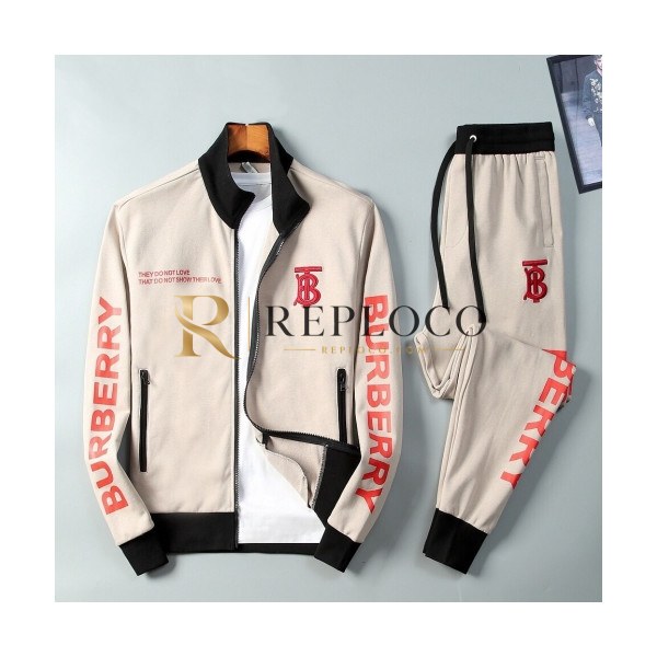 ✨[버버리]Burberry 2020 Mens Logo Casual Silket Training Clothes&Pants - 버버리 2020 남성 로고 캐쥬얼 실켓 트레이닝복&팬츠 Bur01986x.Size(m - 3xl).베이지