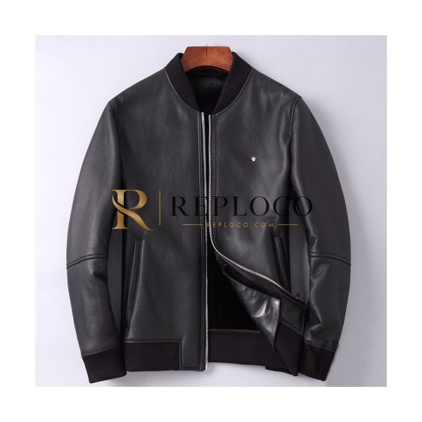 ✨Dior 2019 Mens Logo Modern Leather Jacket - 디올 2019 남성 모던 레더자켓 Dio0393x.Size(m - 3xl).블랙