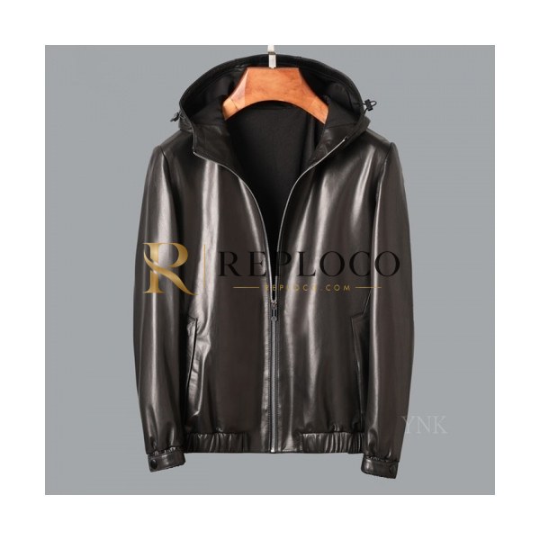 ✨[버버리]Burberry 2020 Mens Casual Leather Jackets - 버버리 2020 남성 캐쥬얼 가죽 자켓 Bur03375x.Size(m - 3xl).블랙