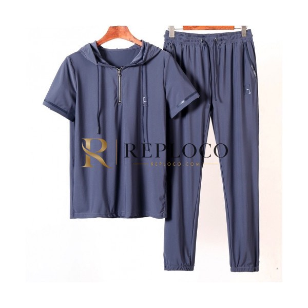 ✨[에르메스]Hermes 2020 Mens Casual Silket Training Short Sleeved Clothes&Pants - 에르메스 2020 남성 캐쥬얼 실켓 반팔 트레이닝복&팬츠 Her0459x.Size(m - 3xl).블루