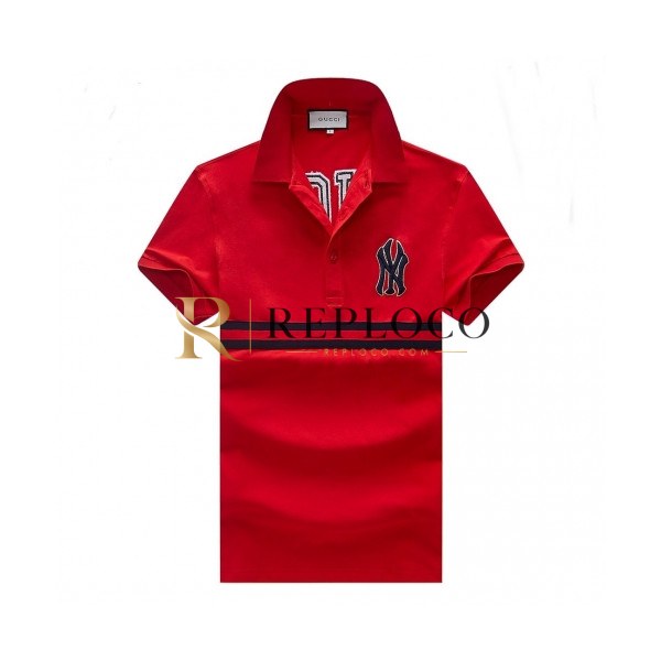 ✨[매장판]Gucci 2020 Mens Logo Cotton Polo Short Sleeved Tshirts - 구찌 2020 남성 로고 폴로 코튼 반팔티 Guc02430x.Size(m - 3xl).레드
