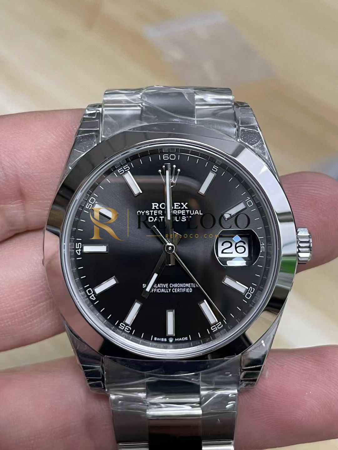 VS 공장 롤렉스 데이트저스트 41mm 126300 블랙 다이얼 스무스 베젤 오이스터 브레이슬릿 1:1 슈퍼클론 DD3235 무브먼트