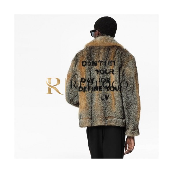 ✨Louis vuitton Mm/Wm Signature Logo Mink Coats Gray - 루이비통 2021 남/녀 시그니처 로고 밍크 코트 Lou03630x Size(m - xl) 그레이