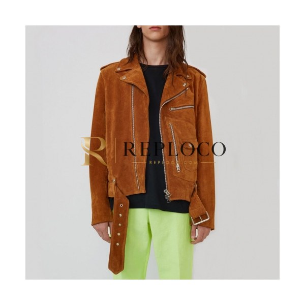 ✨[아크네]Acne Sstudios 2020 Mm/Wm Casual Leather Jackets - 아크네 2020 남자 캐쥬얼 가죽 자켓 Acn0051x.Size(m - 3xl).브라운