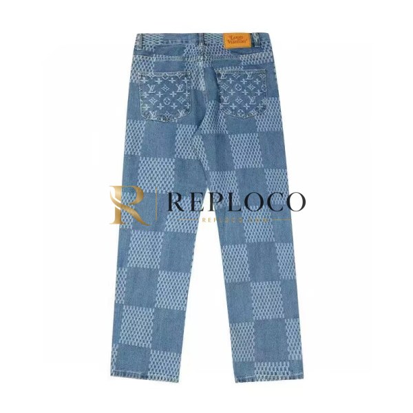 ✨Louis vuitton Mens Monogram Casual Pants Blue - 루이비통 2022 남성 모노그램 캐쥬얼 팬츠 Lou02967x Size(29 - 38) 블루