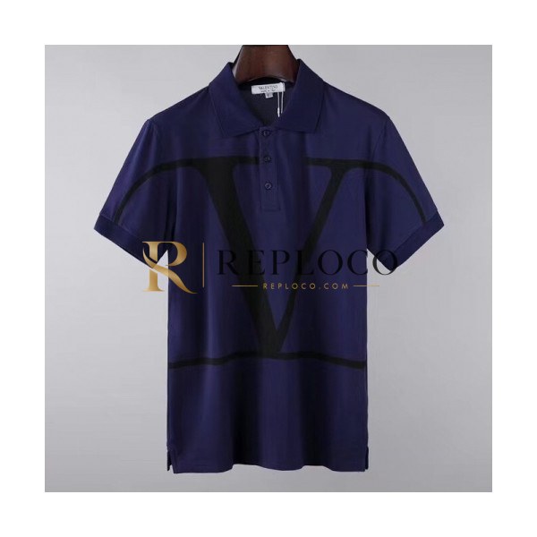✨[발렌티노]Valentino 2020 Mens Logo Short Sleeved Polo Tshirts - 발렌티노 2020 남성 로고 폴로 반팔티 Val0421x.Size(m - 2xl).네이비