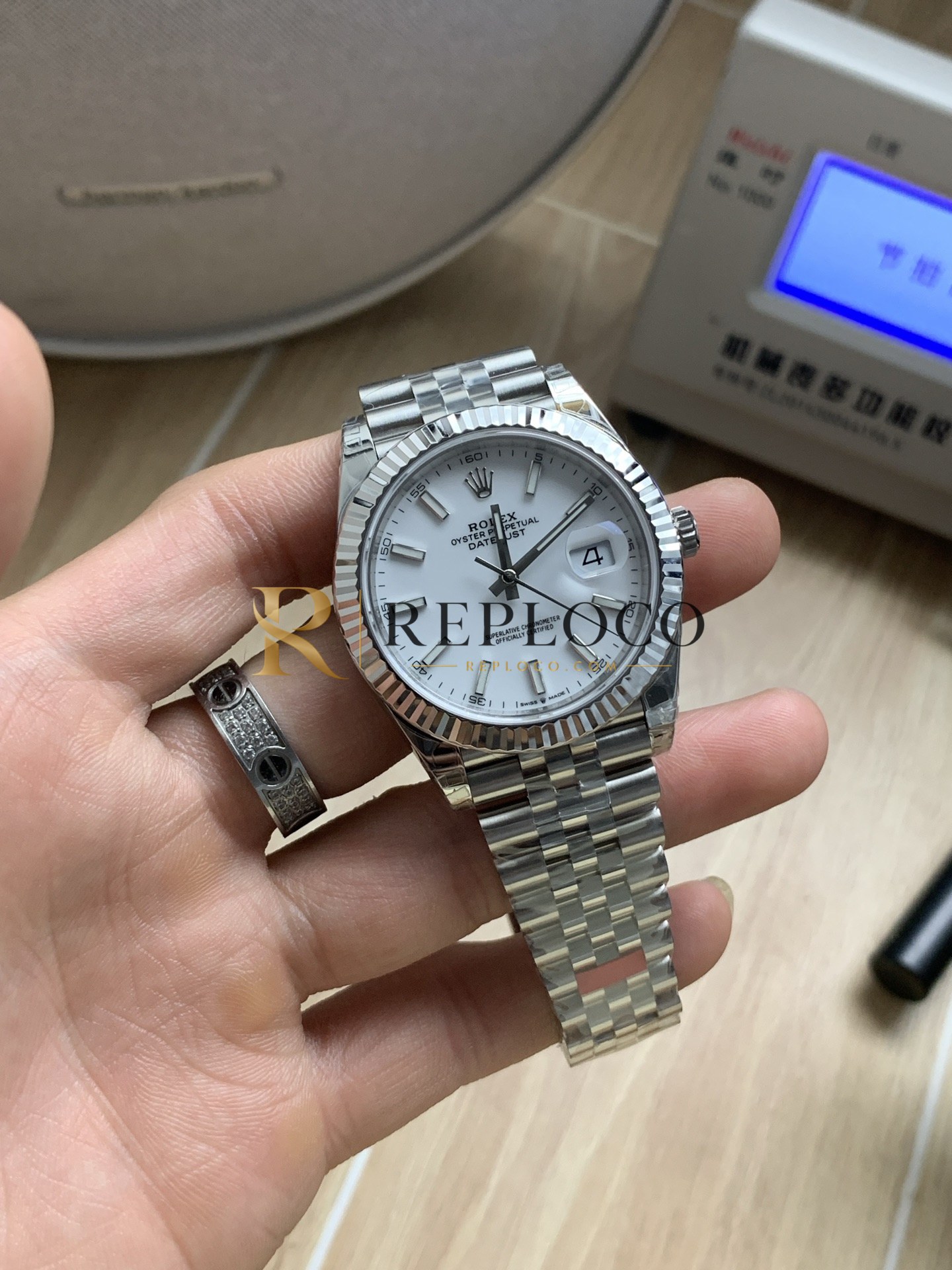 VS 공장 롤렉스 데이트저스트 41mm 126334 퓨어 화이트 다이얼 플루티드 베젤 쥬빌리 브레이슬릿 1:1 슈퍼클론 DD3235 무브먼트 - 이미지 4