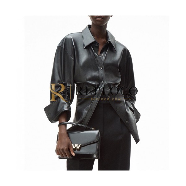 ✨[알렉산더왕]Alexsander Wang 2020 Womens Leather Jacket - 알렉산더왕 2019 여성 가죽 자켓 Alw0148x.Size(s - l).블랙
