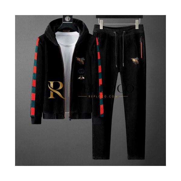 ✨[구찌]Gucci 2020 Mens Logo Casual Velvet Clothes&Pants - 구찌 2020 남성 로고 캐쥬얼 벨벳 트레이닝복&팬츠 Guc01951x.Size(m - 4xl).블랙
