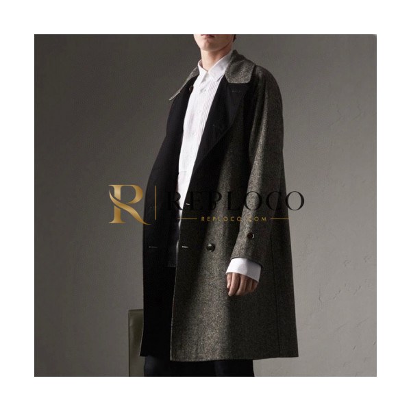 ✨Burberry Mens Vintage Cashmere Coats Gray - 버버리 2021 남성 빈티지 캐시미어 코트 Bur04168x Size(m - 2xl) 그레이