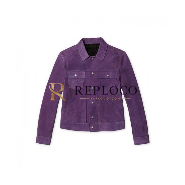 ✨Tom Ford Mens Logo Casual Leather Jacket Purple - 톰포드 2021 남성 로고 캐쥬얼 자켓 Tomf0029x Size(s - 2xl) 퍼플