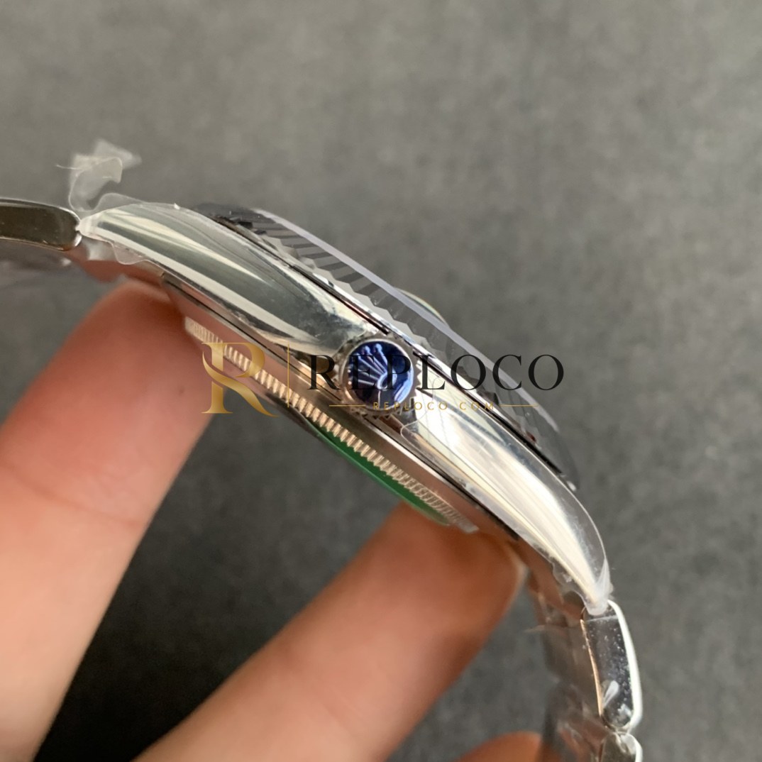 VS 공장 롤렉스 데이트저스트 41mm 126334 실버 선버스트 다이얼 플루티드 베젤 오이스터 브레이슬릿 1:1 슈퍼클론 DD3235 무브먼트 - 이미지 6