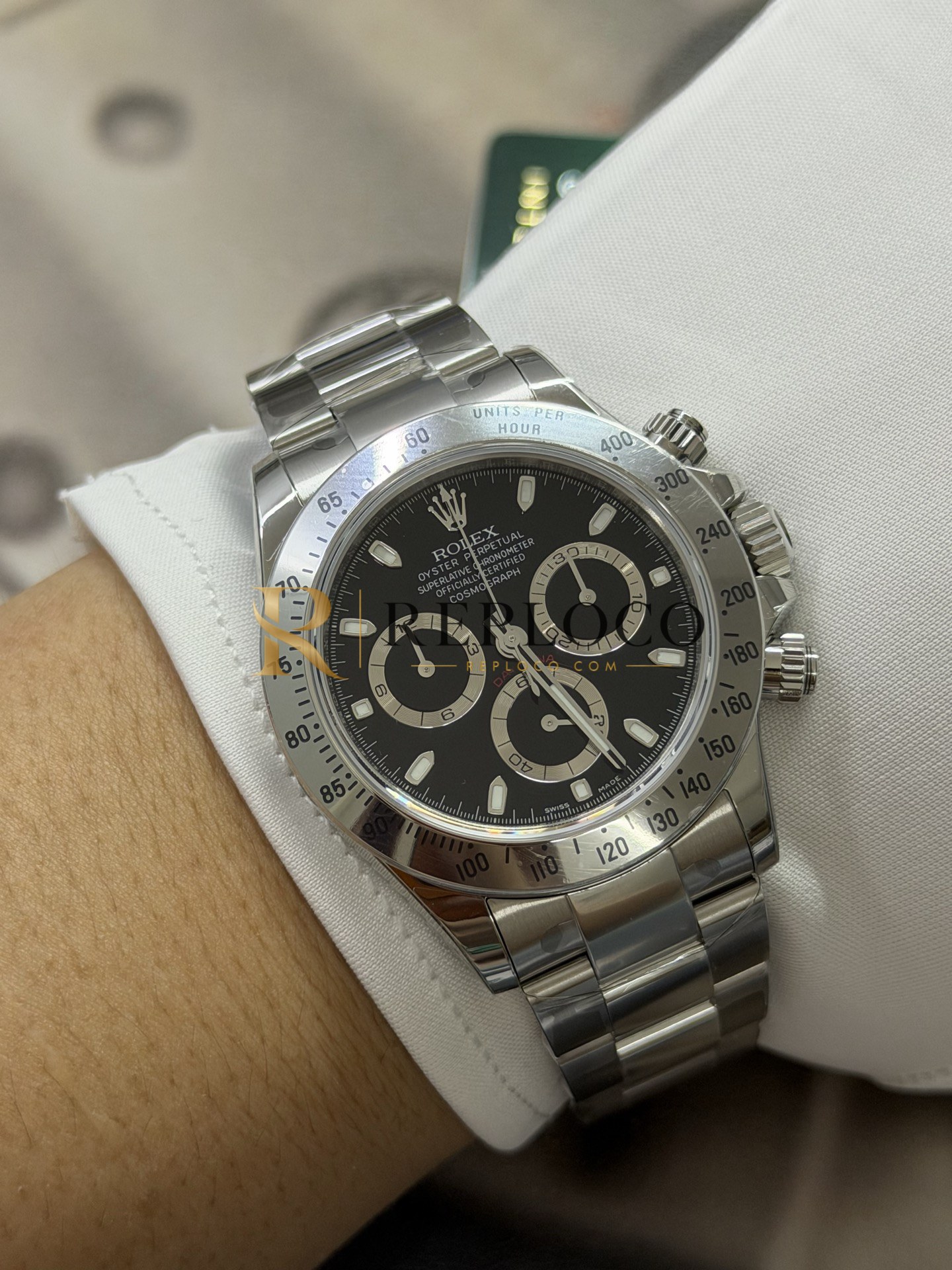 VS 공장 롤렉스 코스모그래프 데이토나 40mm 116520 블랙 다이얼 1:1 슈퍼클론 DD4130 무브먼트 - 이미지 8