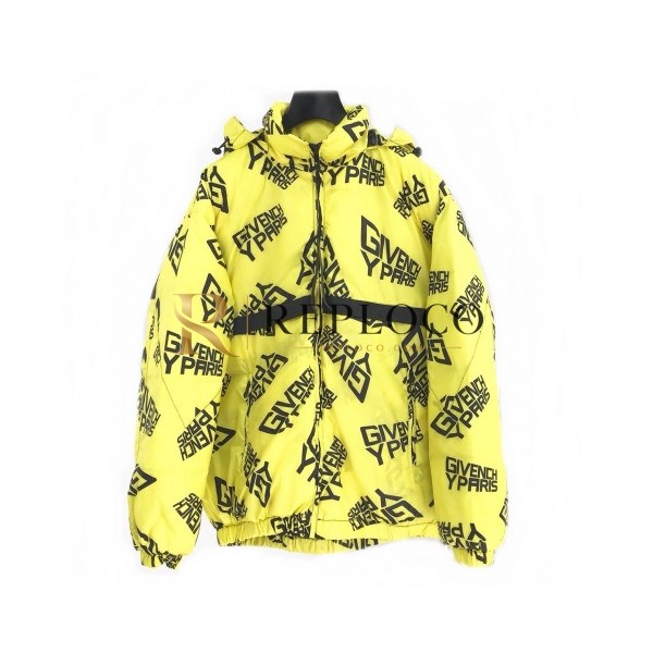 ✨[지방시]Givenchy 2020 Mens Logo Casual Duck Down Padding - 지방시 2020 남성 로고 캐쥬얼 덕다운 패딩 Giv0313x.Size(m - 2xl).네온그린