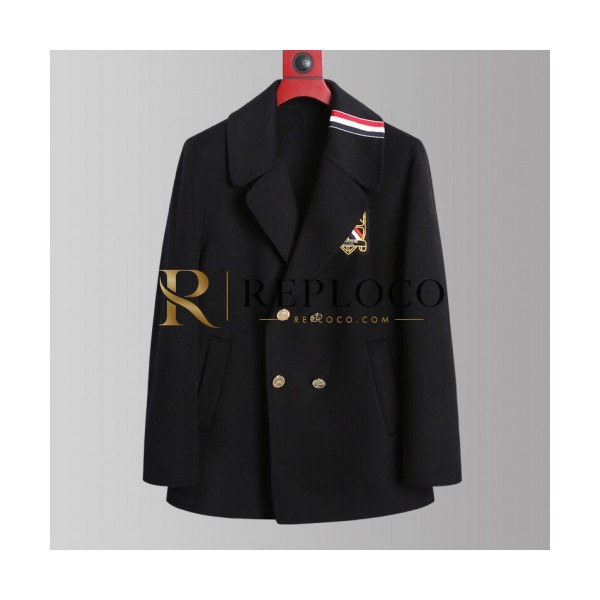 ✨Thom Browne 2019 Mens Casual Cashmere Coat - 톰브라운 2019 남성 캐쥬얼 캐시미어 코트 Thom0364x.Size(m - 3xl).블랙
