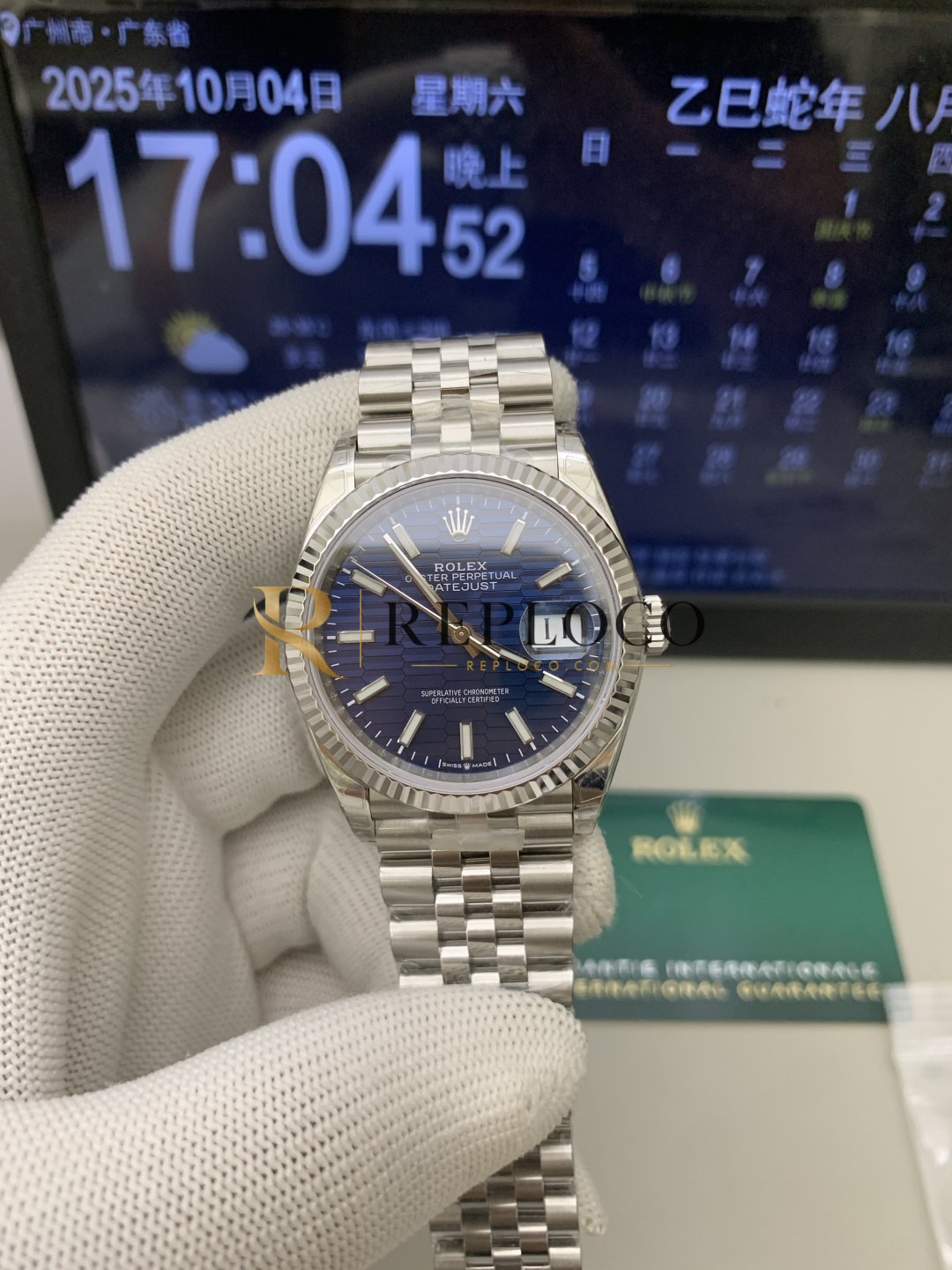 VS 공장 롤렉스 데이트저스트 36mm 126234 블루 플루티드 모티프 다이얼 쥬빌리 브레이슬릿 1:1 슈퍼클론 DD3235 무브먼트