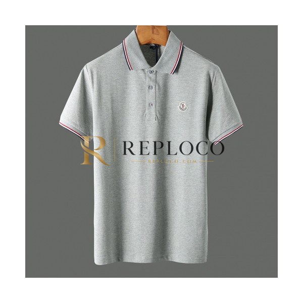 ✨[매장판]Moncler 2020 Mens Logo Cotton Short Sleeved Polo Tshirts - 몽클레어 2020 남성 로고 코튼 폴로 반팔티 Moc01492x.Size(m - 3xl).그레이