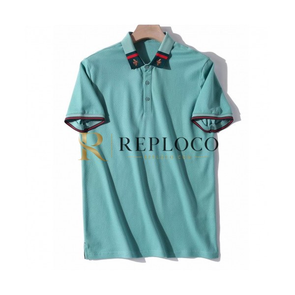 ✨[매장판]Gucci 2020 Mens Logo Silket Short Sleeved Polo Tshirts - 구찌 2020 남성 로고 실켓 폴로 반팔티 Guc02719x.Size(m - 3xl).그린