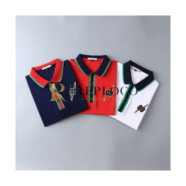✨[매장판]Gucci 2020 Mens Logo Cotton Short Sleeved Polo Tshirts - 구찌 2020 남성 로고 코튼 폴로 반팔티 Guc02368x.Size(m - 3xl).3컬러(네이비/레드/화이트)
