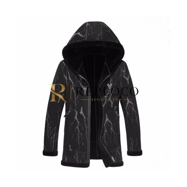 ✨Louis vuitton 2019 Mens Logo Mink Leather Jacket - 루이비통 2019 남성 로고 밍크 가죽 자켓 Lou01431x.Size(m - 3xl).블랙