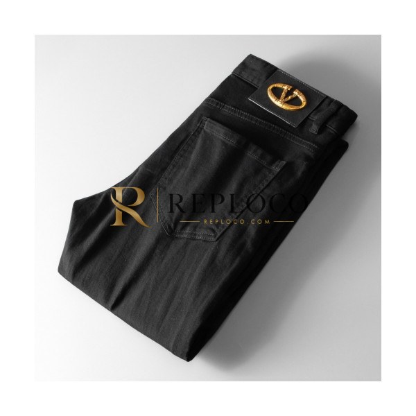 ✨Valentino 2019 Mens Logo Denim Jeans - 발렌티노 2019 남성 로고 데님 청바지 Val0296x.Size(29 - 40).블랙