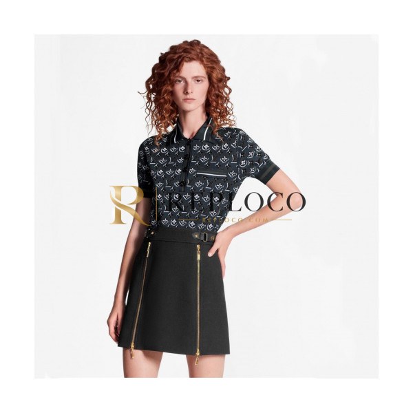 ✨Louis vuitton 2019 Womens Monogram Cotton Polo Short Sleeved Tshirts - 루이비통 2019 여성 모노그램 고튼 폴로 반팔티 Lou01489x.Size(s - l).블루