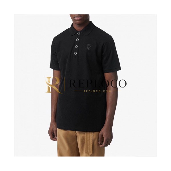✨[매장판]Burberry 2019 Mens Logo Polo Cotton Short Sleeved Tshirt - 버버리 남성 로고 폴로 코튼 반팔티 Bur0846x.Size(s - xl).블랙
