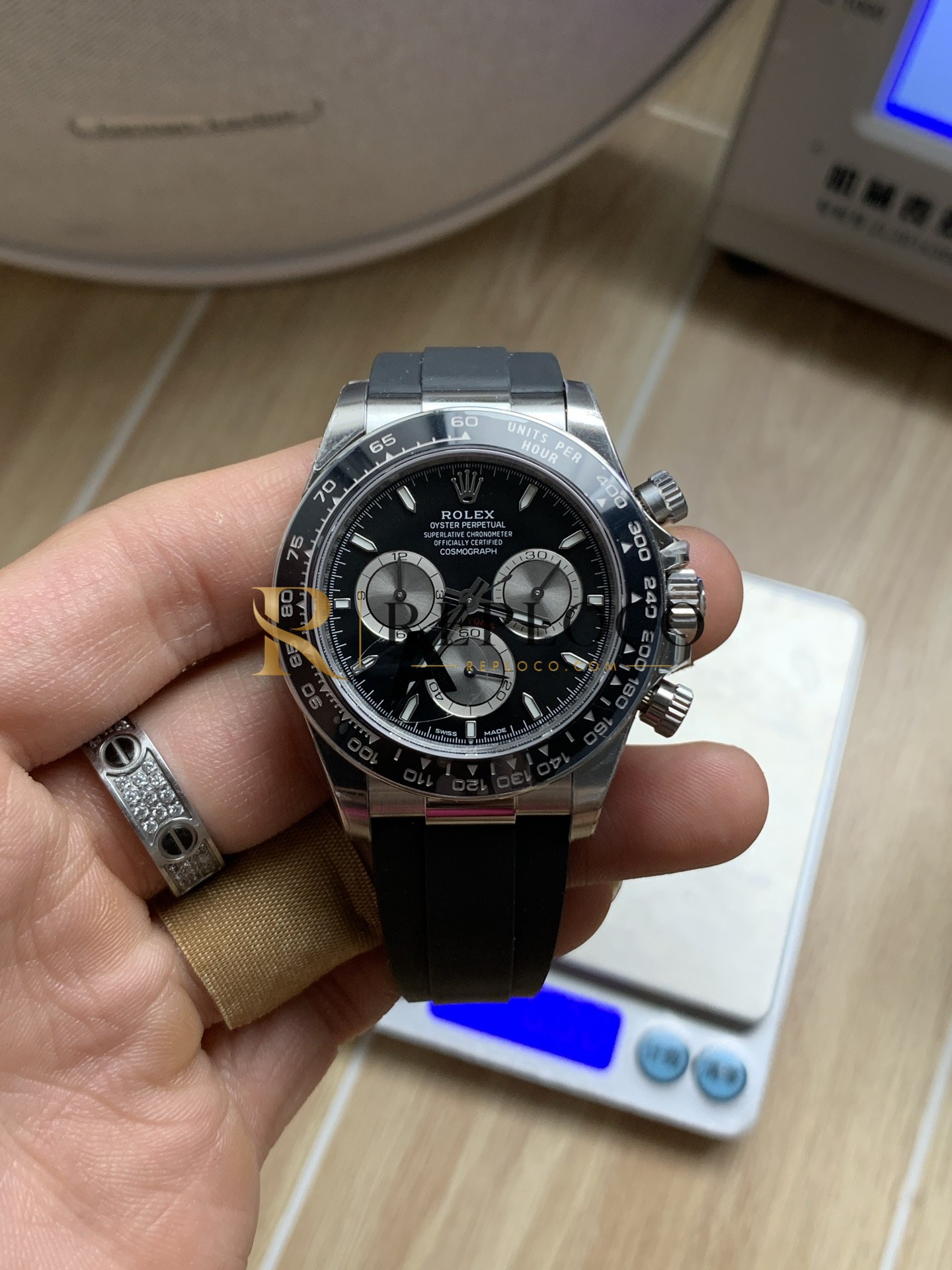VS 공장 롤렉스 코스모그래프 데이토나 40mm 126519LN 블랙 다이얼 세라믹 베젤 러버 스트랩 1:1 슈퍼클론 DD4131 무브먼트