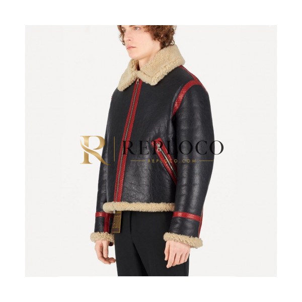 ✨Louis vuitton 2019 Mens Logo Flannel Leather Jacket - 루이비통 2019 남성 로고 플란넬 가죽 자켓 Lou01313x.Size(m - 3xl).블랙