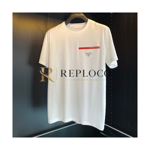 ✨Prada Mens Basic Logo Short Sleeved Tshirts White - 프라다 2021 남성 베이직 로고 폴로 반팔티 Pra02308x Size(m - 3xl) 화이트