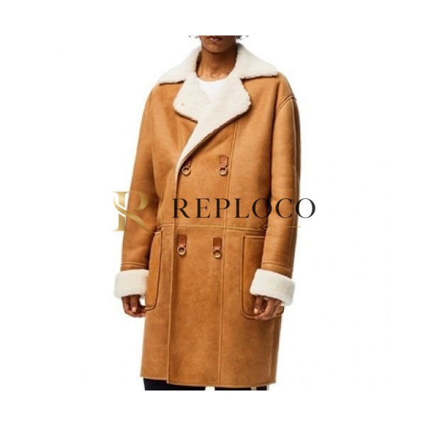 ✨[로에베]Loewe 2020 Mens Logo Casual Duck Leather Coats - 로에베 2020 남성 로고 캐쥬얼 가죽 코트 Loe0328x.Size(s - 3xl).브라운