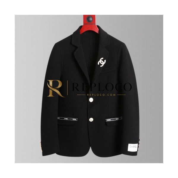 ✨Chanel 2019 Mens CC Logo Cashmere Suit Jacket - 샤넬 2019 남성 CC로고 캐시미어 슈트자켓 Cha0453x.Size(s - 2xl).블랙