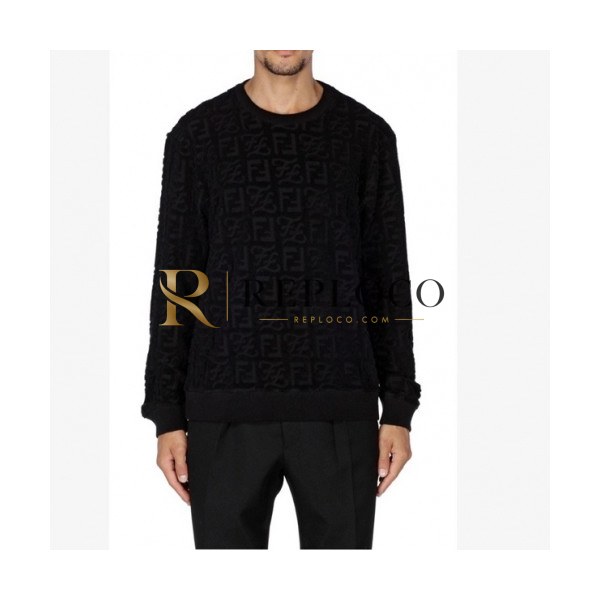 ✨Fendi Mens Logo Crew-neck Cotton Tshirts Black - 펜디 2021 남성 몬스터 크루넥 코튼 긴팔티 Fen01069x Size(m - 2xl) 블랙
