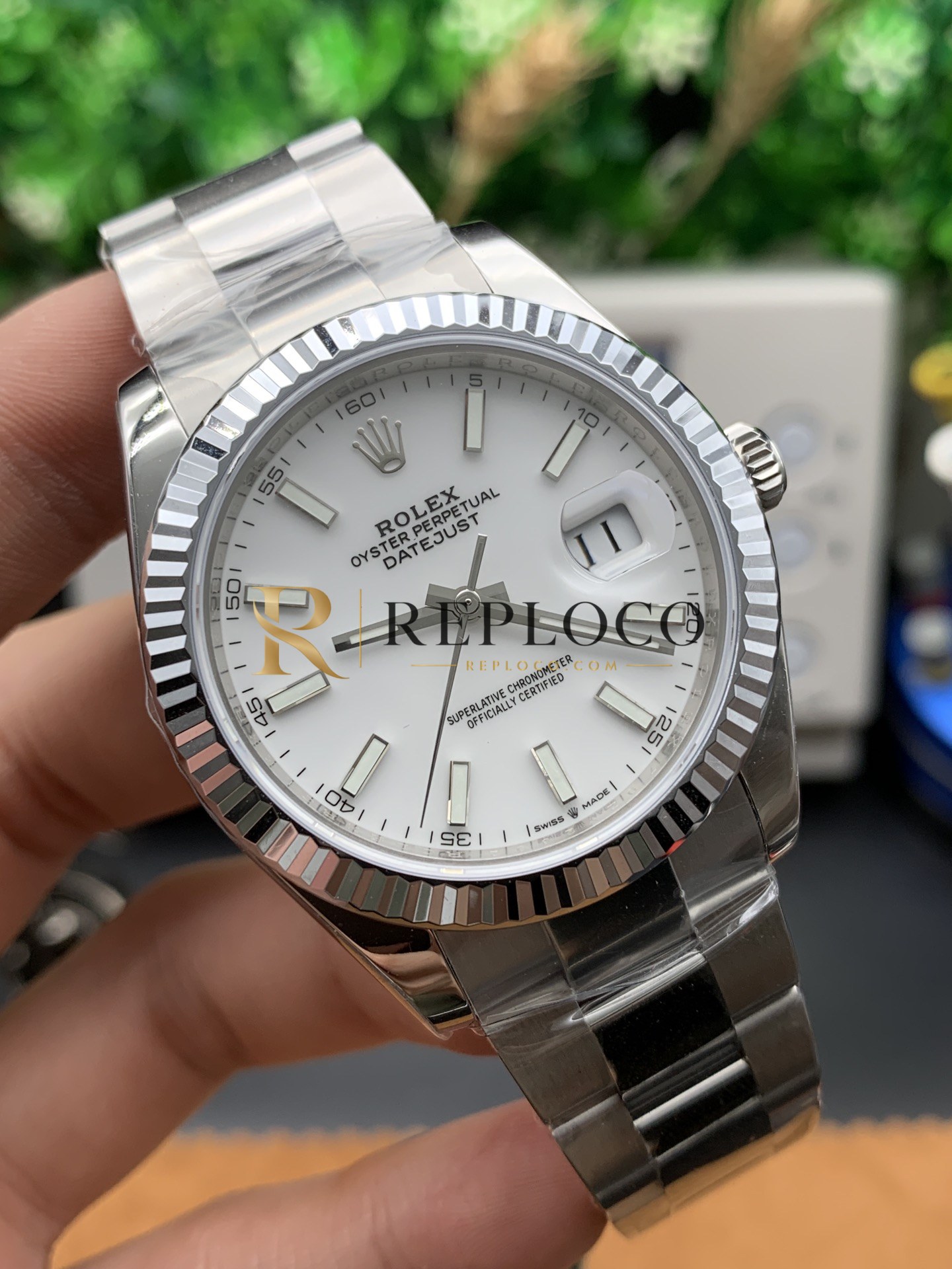 VS 공장 롤렉스 데이저스트 41mm 126334 퓨어 화이트 다이얼 플루티드 베젤 오이스터 브레이슬릿 1:1 슈퍼클론 DD3235 무브먼트 - 이미지 3