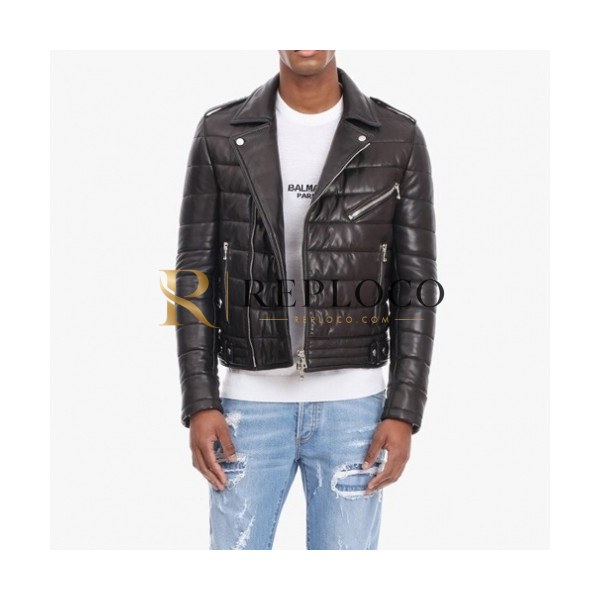 ✨Balmain Mens Casual Logo Leather Jackets Black - 발망 2021 남성 캐쥬얼 로고 가죽 자켓 Balm0150x Size(m - 3xl) 블랙