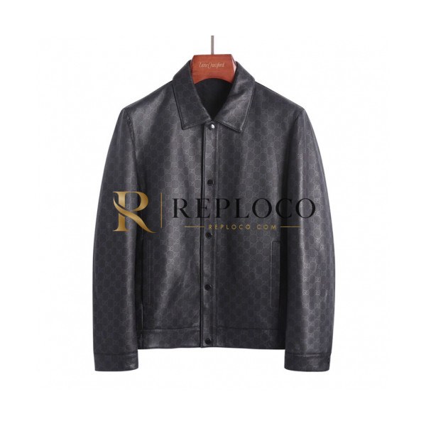✨Gucci 2019 Mens Logo Casual Sheep-skin Jacket - 구찌 2019 남성 로고 캐쥬얼 양가죽 자켓 Guc01379x.Size(m - 3xl).블랙