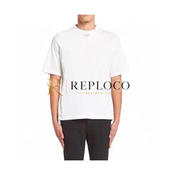 ✨Prada Mens Basic Logo Short Sleeved Tshirts White - 프라다 2021 남성 베이직 로고 폴로 반팔티 Pra02311x Size(s - 2xl) 화이트