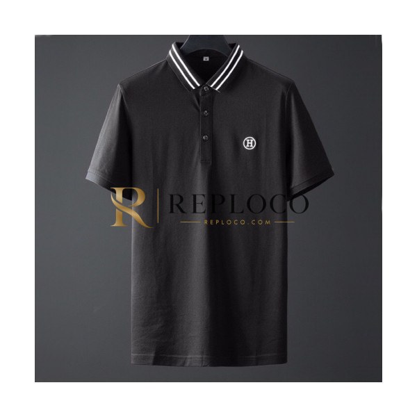 ✨Hermes 2020 Mens Silket Short Sleeved Polo Tshirts - 에르메스 2020 남성 실켓 폴로 반팔티 Her0471x.Size(m - 3xl).블랙