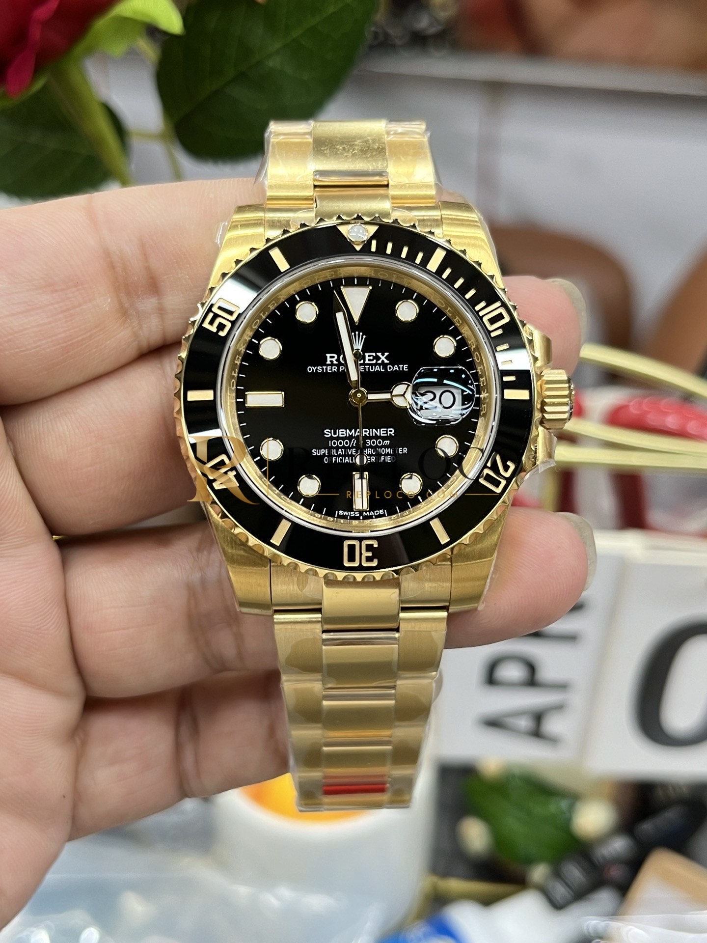 VS 공장 롤렉스 서브마리너 데이트 116618LN 솔리드 골드 블랙 40mm – VS 공장 1:1 슈퍼클론 DD3135 무브먼트