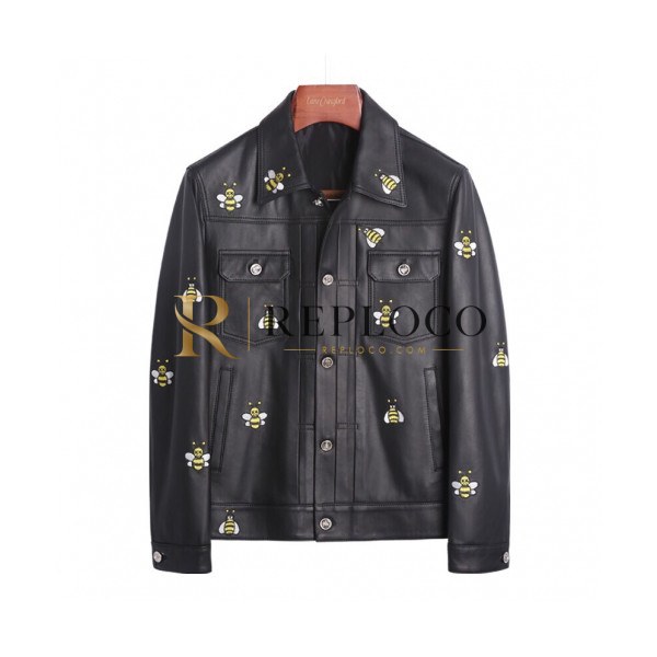 ✨Dior 2019 Mens Logo Leather Jacket - 디올 2019 남성 레더자켓 Dio0348x.Size(m - 3xl).블랙