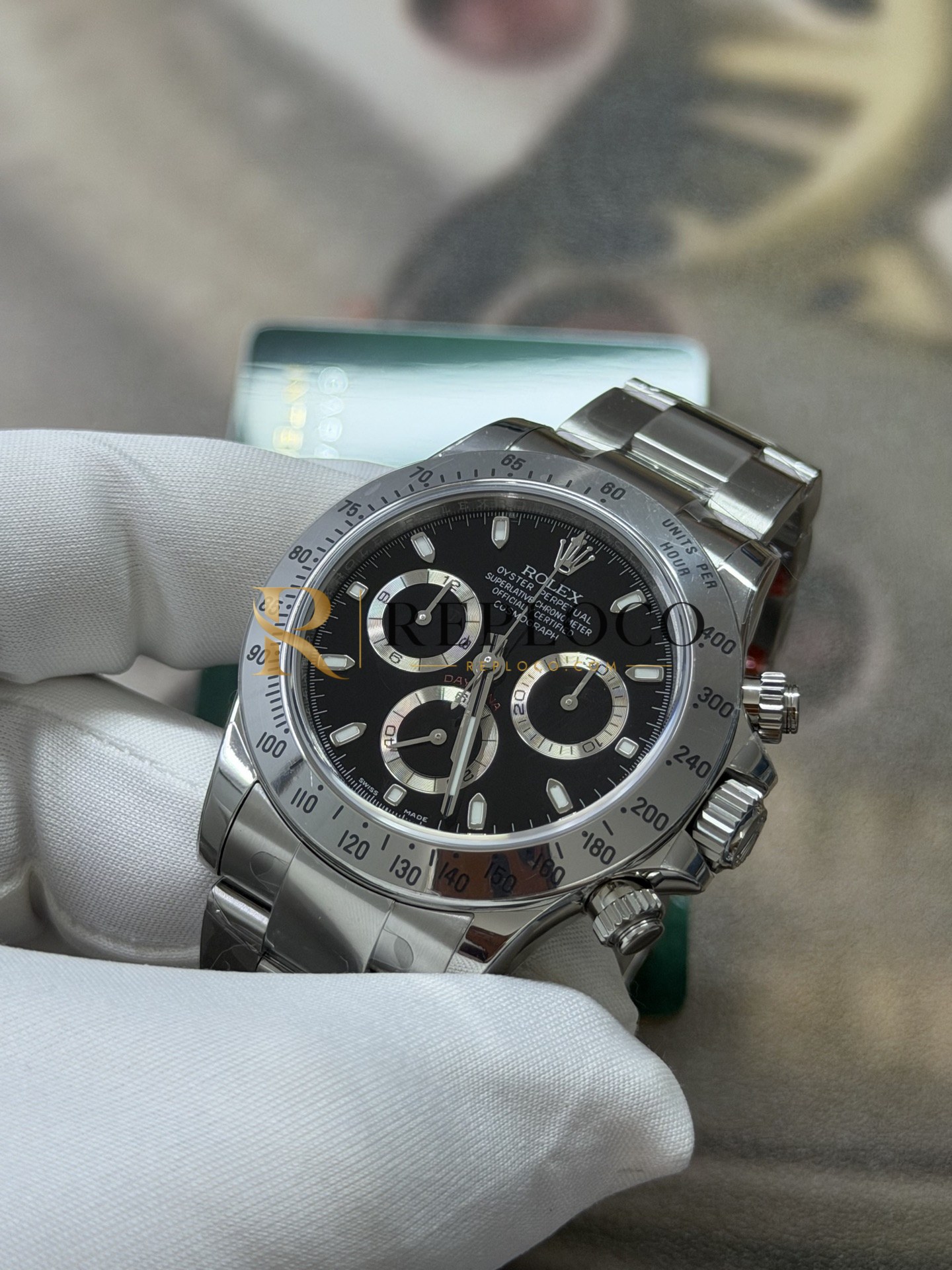 VS 공장 롤렉스 코스모그래프 데이토나 40mm 116520 블랙 다이얼 1:1 슈퍼클론 DD4130 무브먼트 - 이미지 4