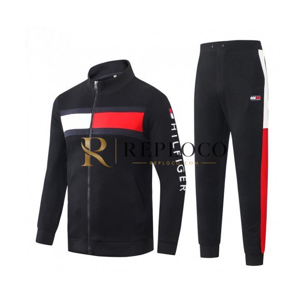 ✨[토미]Tommy 2020 Mens Logo Silket Training Clothes&Pants - 토미 2020 남성 로고 실켓 트레이닝복&팬츠 Tom0021x.Size(m - 3xl).블랙