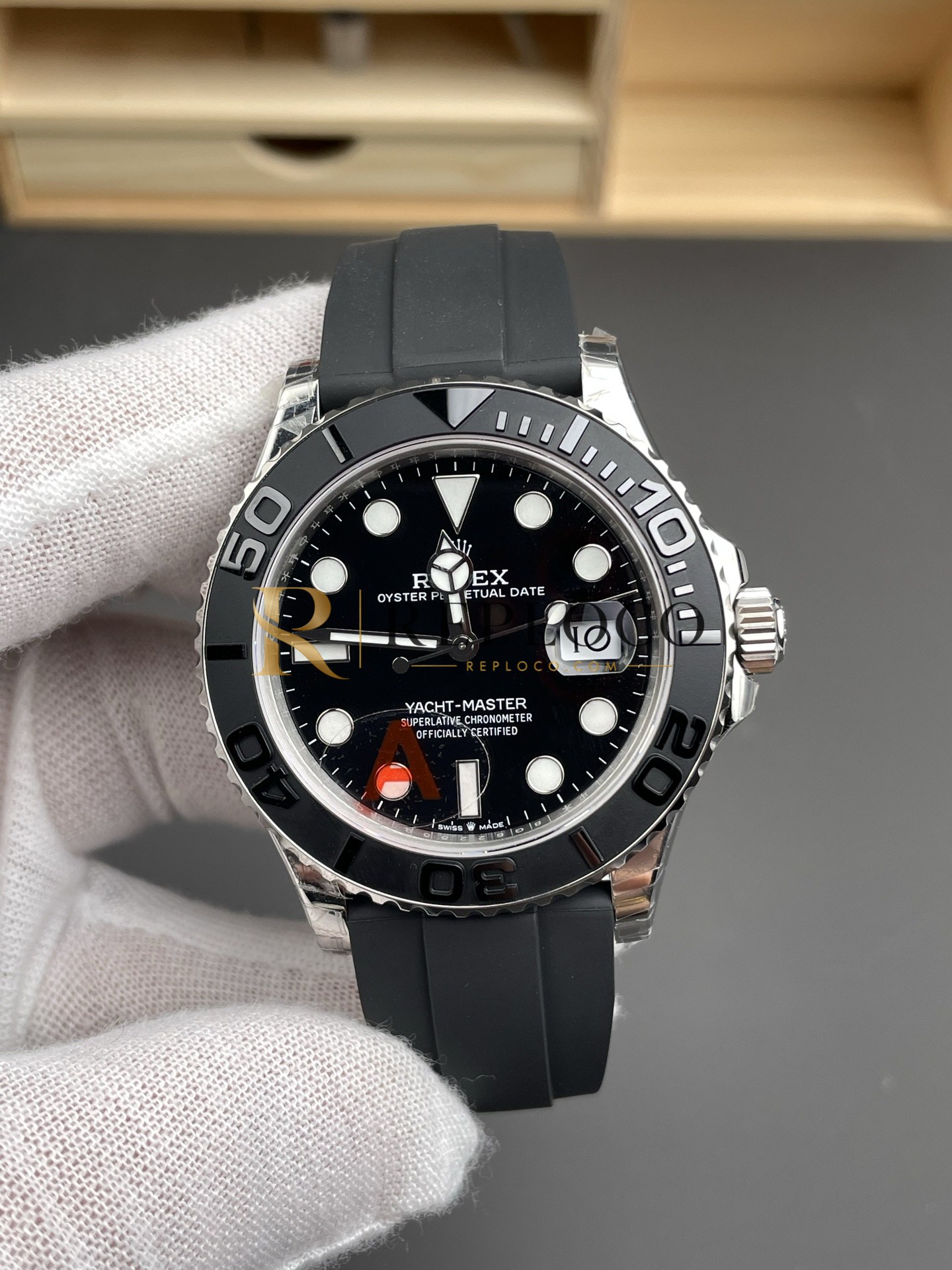 VS 공장 롤렉스 요트마스터 226659 블랙 다이얼 42mm 화이트 골드 오이스터플렉스 1:1 슈퍼클론 DD3235 무브먼트