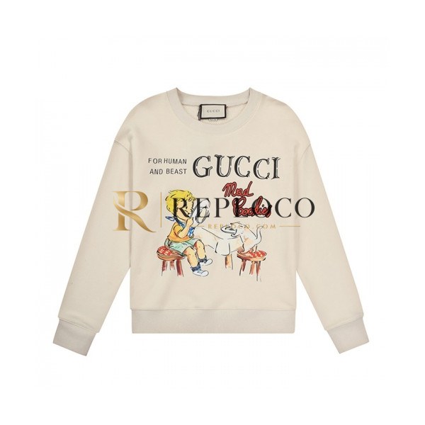 ✨[구찌]Gucci 2020 Mm/Wm Logo Crew-neck Cotton Tshirts - 구찌 2020 남/녀 로고 코튼 크루넥 코튼 긴팔티 Guc03179x.Size(s - l).아이보리